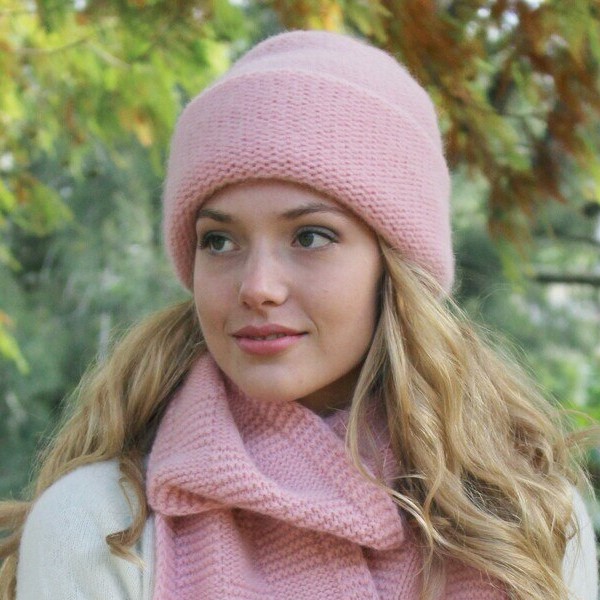 雙層厚款粉紅100%紐西蘭駝羊毛保暖帽男用女用 毛帽,保暖,羊駝,Alpaca,保暖帽