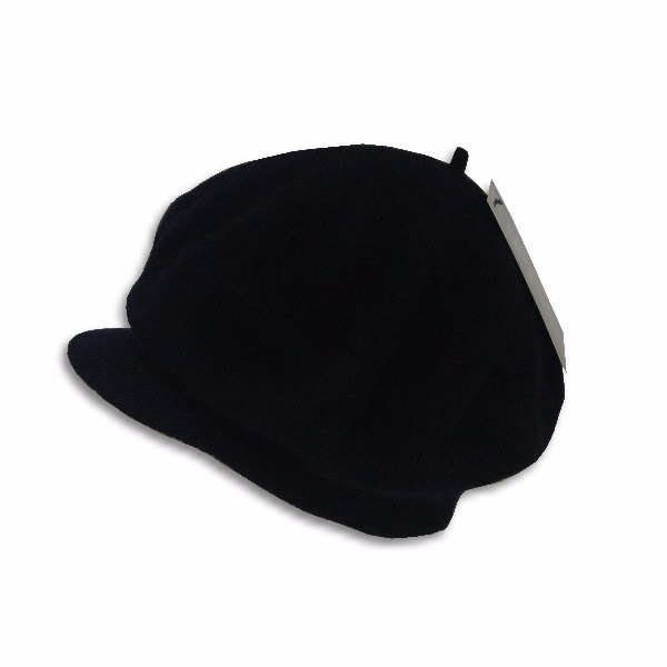 紐西蘭貂毛羊毛帽保暖帽*小帽緣貝蕾帽_黑色 圓帽,貝蕾帽,毛帽,保暖帽,報童帽