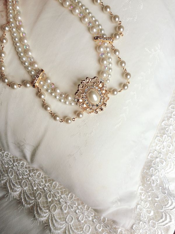 Elizabeth Classic Pearl Necklace伊麗莎白古典雕花珍珠項鏈 項鍊, 珍珠項鍊, 蘿莉塔項鍊, 蘿莉塔時尚, 蘿莉塔配件, 蘿莉塔珍珠項鍊, 華麗項鍊, 婚紗項鍊