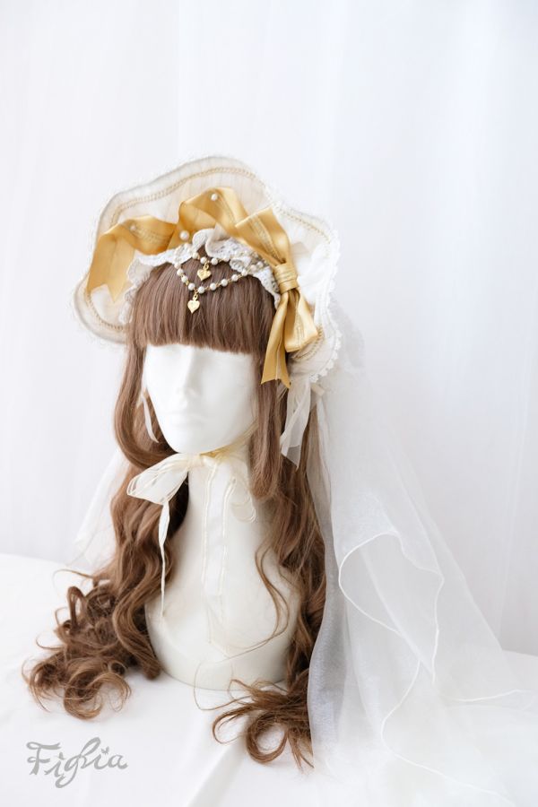 Princess Theresia德瑞莎公主Bonnet-2色 Bonnet, 德瑞莎公主, BB帽, 蘿莉塔洋裝配件, 蘿莉塔洋裝頭飾, 帽子, 蘿莉塔帽