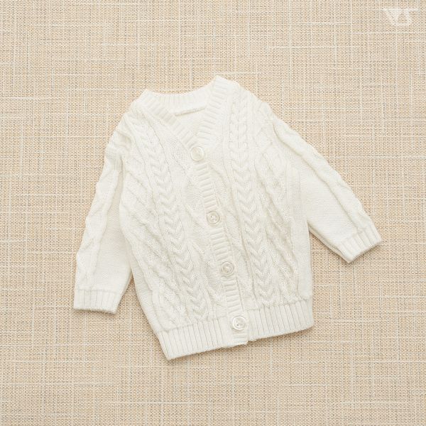 編織毛開衫（白色）·Mini 