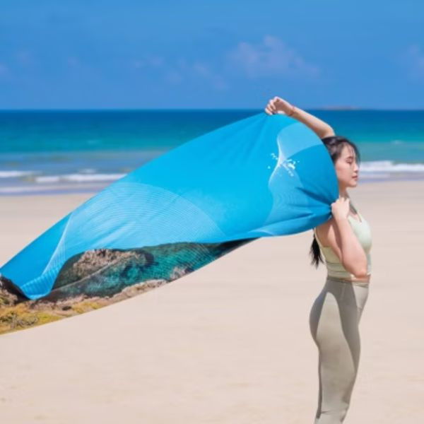 【YOGASANA】Sea You There 秘境系列-我的微奢華X超極簡-雙面設計瑜珈鋪巾(附贈隨行攜帶包) 