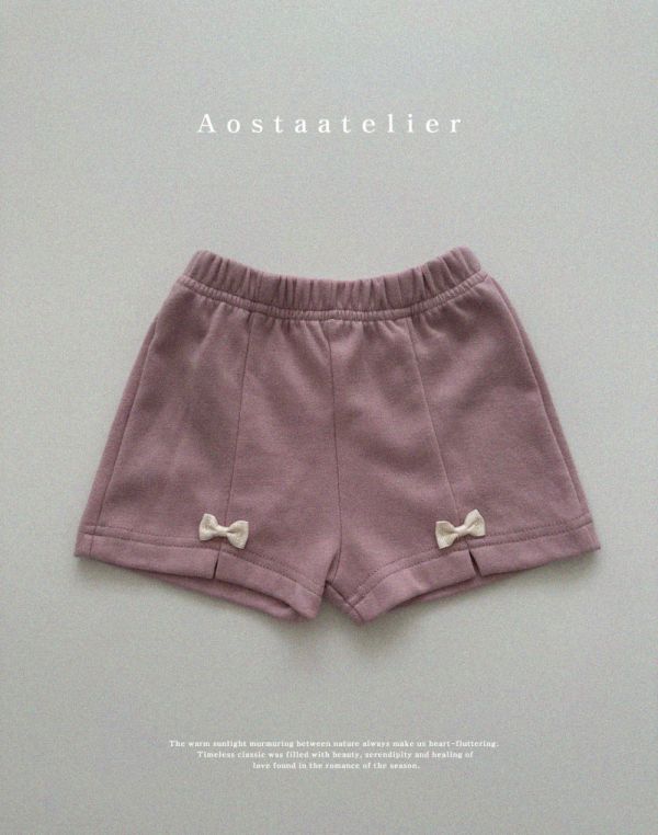 Aosta｜夏·緞帶蝴蝶結短褲 
