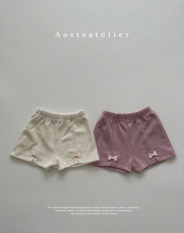 Aosta｜夏·緞帶蝴蝶結短褲 