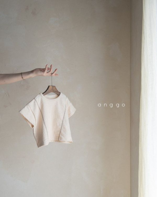 Anggo ｜素面寬口肩袖T恤｜2色 