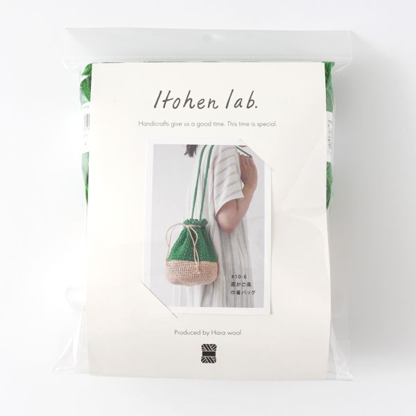 材料包 ☽ Hara Wool 日本原裝 雙色抽繩束口包 