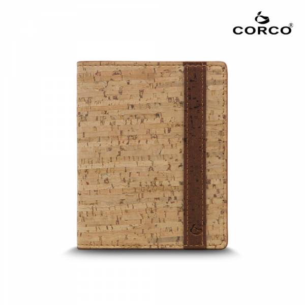 CORCO 輕薄軟木短夾 - 原棕色 軟木,韓國,環保