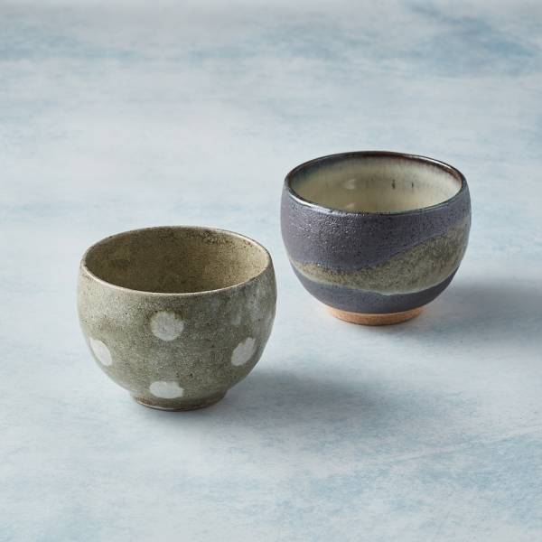 日本KOYO美濃燒 - 手感和風茶杯 - 對杯組(2件式) 陶杯,日本製,食器,手工,檢驗合格