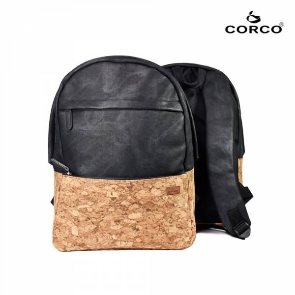 CORCO 軟木雙肩後背包-復古黑 軟木,韓國,環保