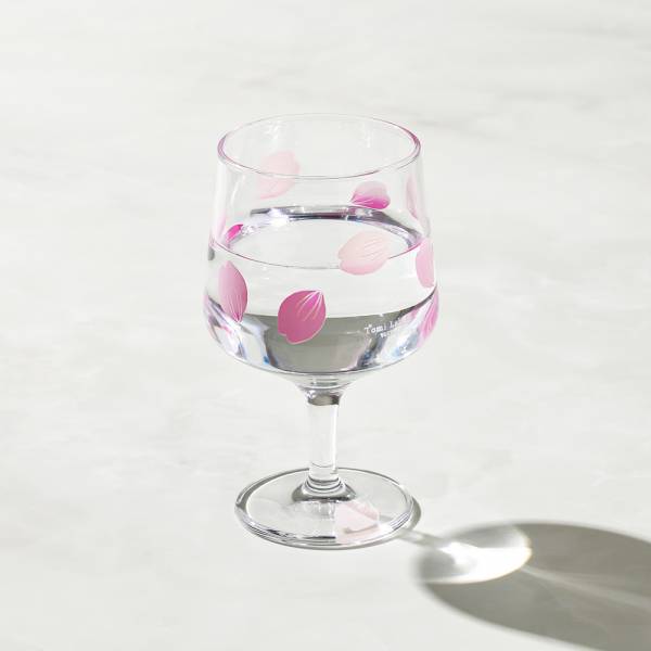 日本富硝子 - 變色短腳杯 - 吉野櫻花雨 (220ml) 日本,玻璃,玻璃杯,飲料杯,酒杯