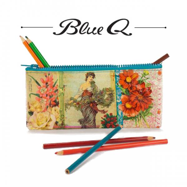 Blue Q 筆袋 - Flower 古典花兒 筆袋,收納袋,米袋,環保,創意,設計,再生,公益