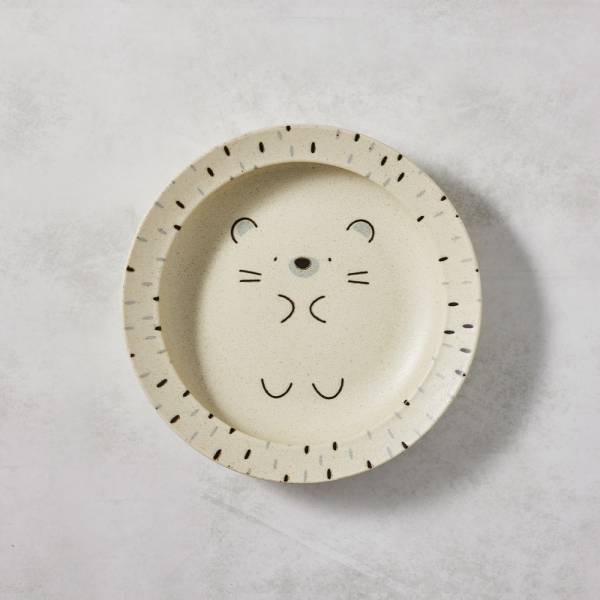 日本AWASAKA美濃燒- 默默刺蝟深盤 (22.5cm) 日本,盤,餐具組