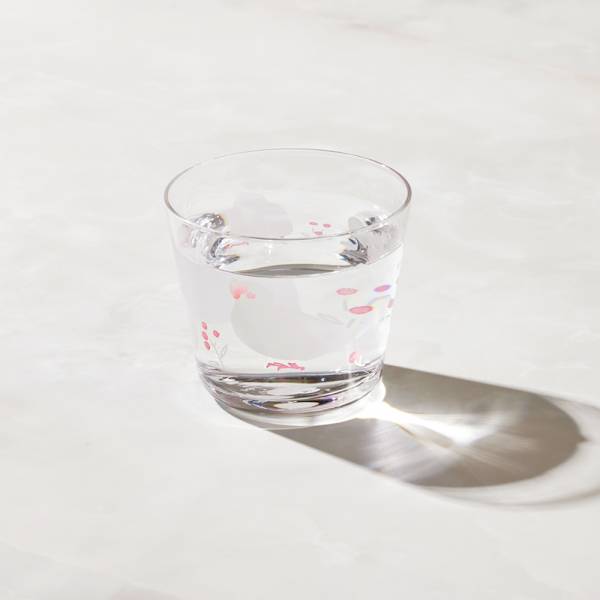 日本富硝子 - 變色自由杯 - 幸福白文鳥 (220ml) 日本,玻璃,玻璃杯,飲料杯