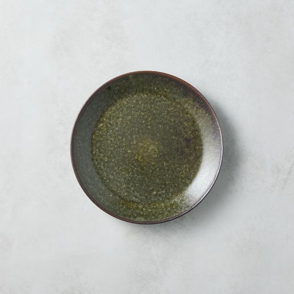 日本澤藍美濃燒 - 調和淺盤 - 藏綠 (17.8 cm)  瓷器,日本製,食器,手工,檢驗合格,餐盤,小盤