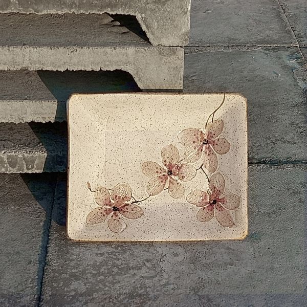 台灣設計師手做 - 蘭花方盤 淺盤,點心盤,方盤
