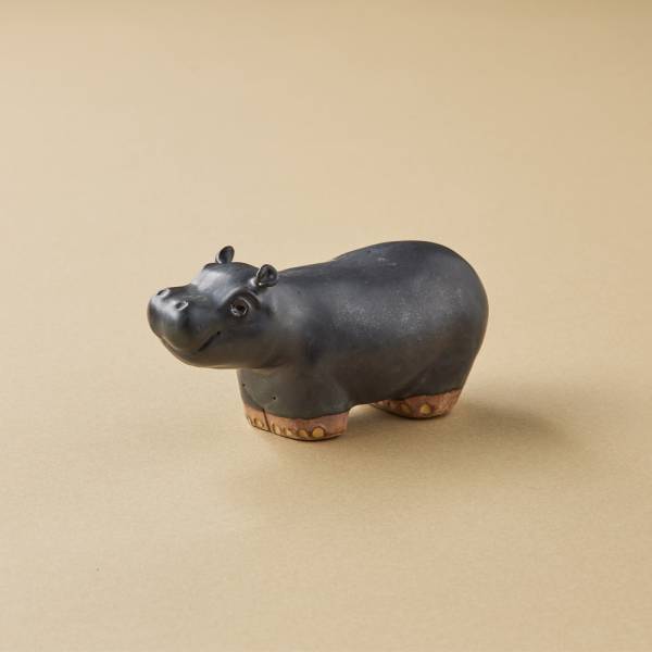 安達窯 - 日垚動物 - 黑河馬 台灣製造,動物擺飾,擺飾