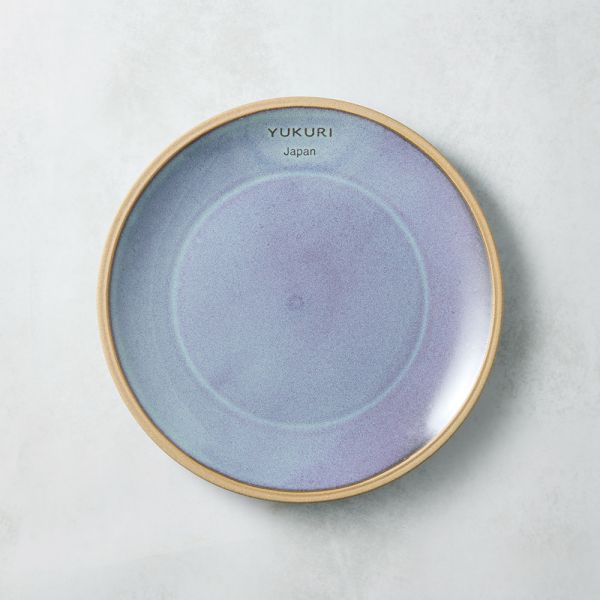 日本澤藍美濃燒 - 簡約淺盤 - 窯變 (21.5 cm) 瓷器,日本製,食器,手工,檢驗合格,餐盤,大盤