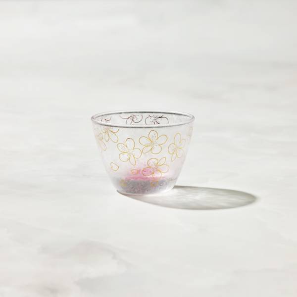 日本富硝子 - 私藏霧面小酌杯 - 渲染紅櫻 (90ml) 日本,玻璃,玻璃杯,飲料杯,酒杯,清酒杯