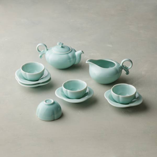安達窯 - 青瓷 - 事成茶組 - 10件組(禮盒裝) 台灣製造,茶具組,禮盒