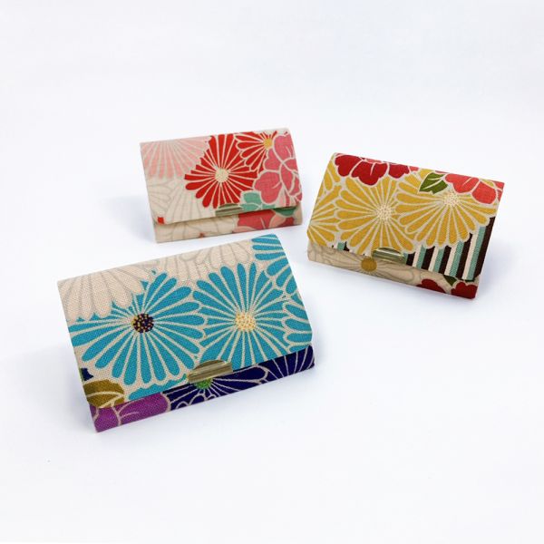 日本復古花名片夾 - 三款任選 日本製,手工,棉,名片夾,花