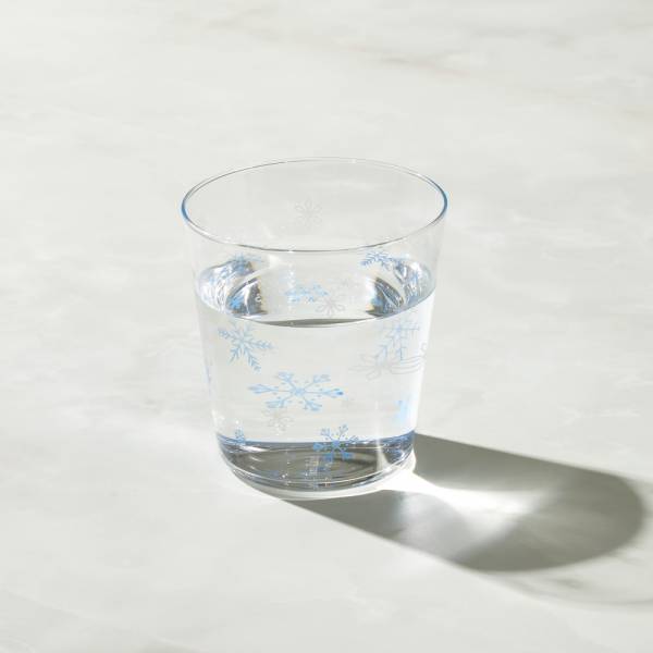 日本富硝子 - 變色寬口水杯 - 冬日雪花 (300ml) 日本,玻璃,玻璃杯,飲料杯,水杯