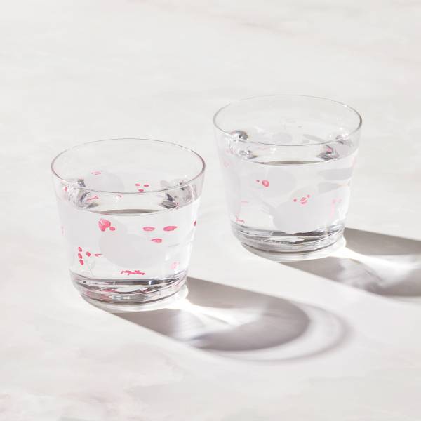 日本富硝子 - 變色自由杯 - 幸福白文鳥 - 雙件組 (220ml)  日本,玻璃,玻璃杯,飲料杯