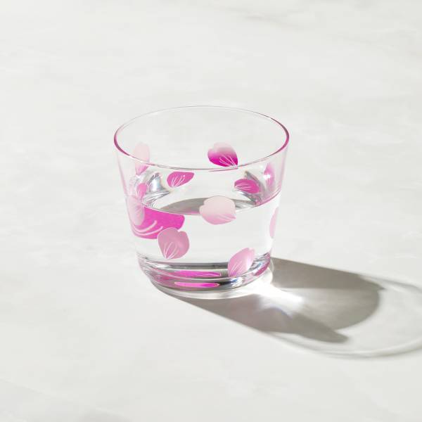 日本富硝子 - 變色自由杯 - 吉野櫻花雨 (220ml) 日本,玻璃,玻璃杯,飲料杯,酒杯