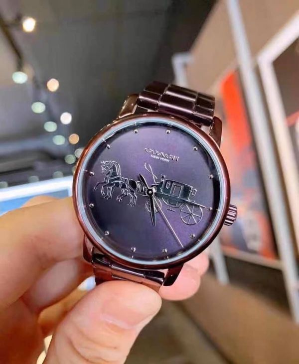 COACH 超美鋼錶 紫色款 