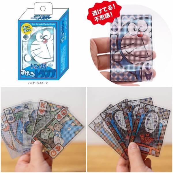 日本透明撲克牌 5款可選：龍貓/哆啦a夢/神隱少女/角落生物/柯南 