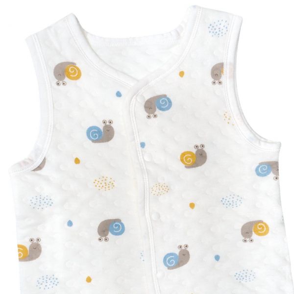 有機棉鋪棉背心-小蝸牛 嬰兒背心,有機棉,天然有機棉,加棉背心,透氣,保暖,包屁衣,台灣製寶寶衣
