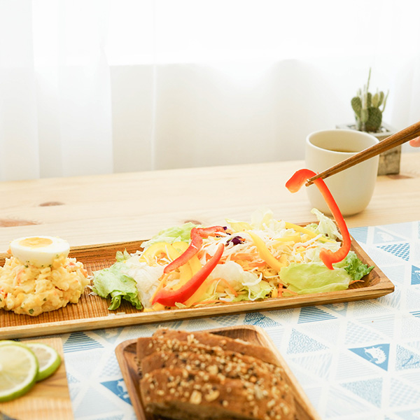 天然柚木餐盤(33cm)-波點款/條紋款 柚木,廚房,餐具,筷子,環保