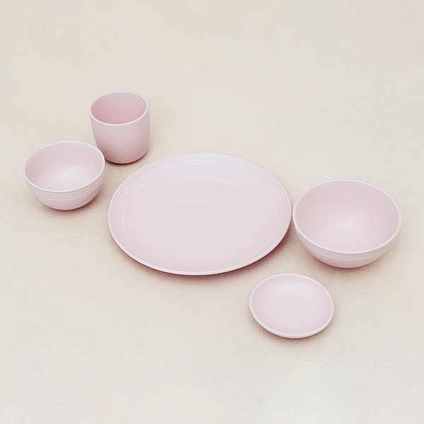 天然瓷土美器-湯碗(粉) 柚木,廚房,餐具,筷子,環保