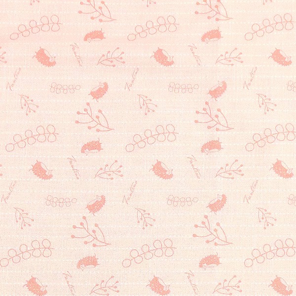 棉麻布料(漂浮森林)-草莓粉  布,台灣設計,台灣製造,手工藝,布料,文創設計,刺蝟,手作,居家良品,棉麻,布料,服裝輔料,diy,手工製作,手工材料