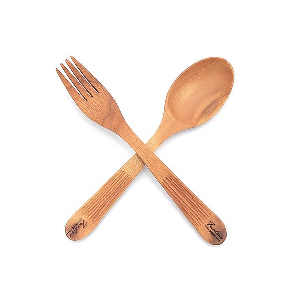 天然柚木叉子湯匙組-條紋款 柚木,廚房,餐具,木湯匙