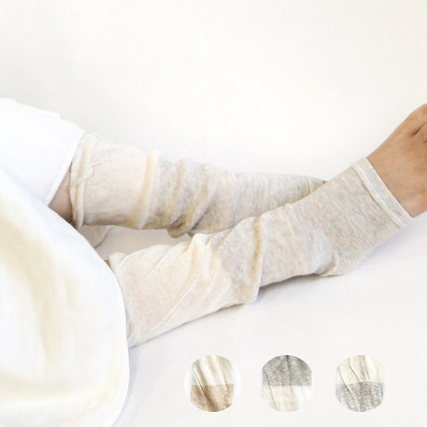 MaisonBlanche-日本製絲綢保暖襪套-共3色 