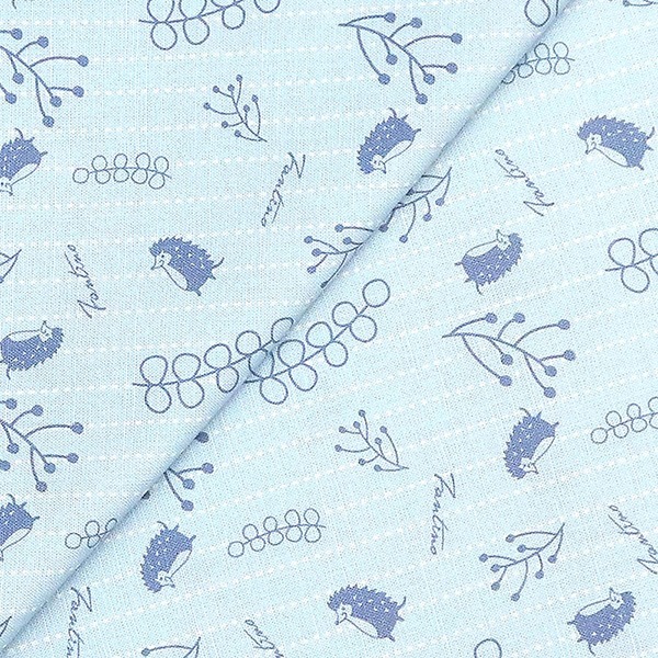 棉麻布料(漂浮森林)-海洋藍  布,台灣設計,台灣製造,手工藝,布料,文創設計,刺蝟,手作,居家良品,棉麻,布料,服裝輔料,diy,手工製作,手工材料