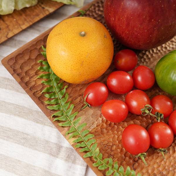 天然柚木方型托盤XL號(29x29cm)-波點款/條紋款 柚木,廚房,餐具,木盤