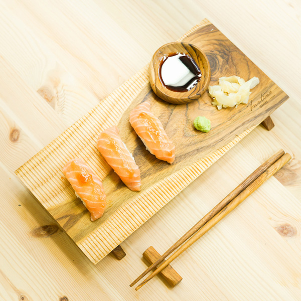 天然柚木壽司盤-波點款/條紋款 柚木,廚房,餐具,筷子,環保