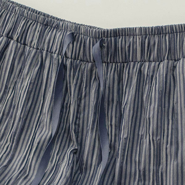 皺皺棉寬版短褲(出芽款)-青瓷藍 