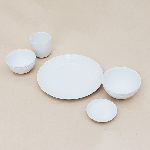 天然瓷土美器-湯碗(白) 柚木,廚房,餐具,筷子,環保