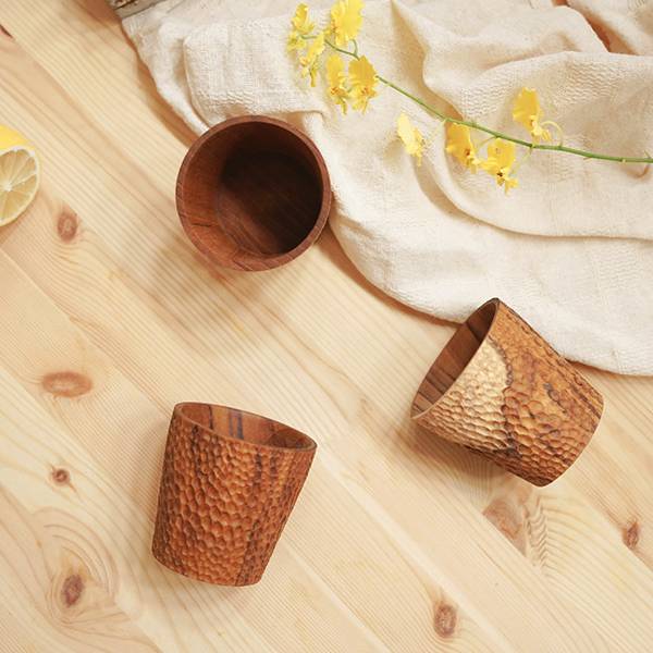 天然柚木茶杯-波點款/條紋款 柚木,廚房,餐具,筷子,環保