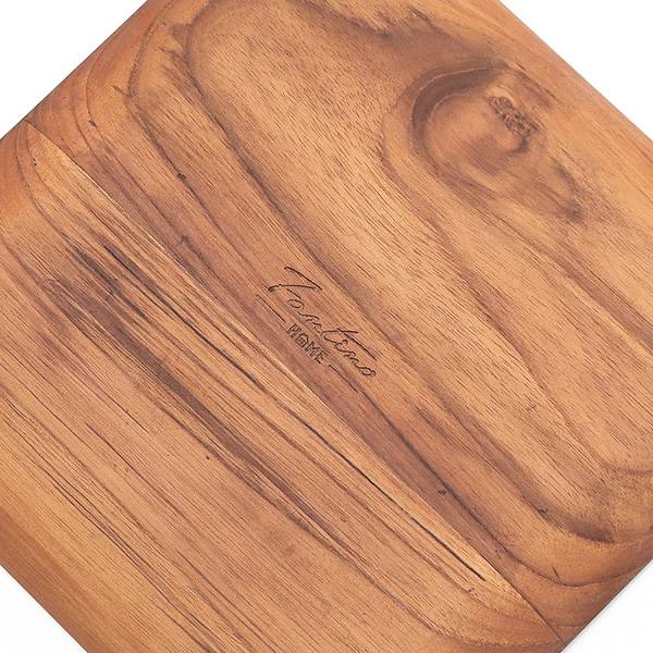 天然柚木方型托盤S號(22x22cm)-波點款/條紋款 柚木,廚房,餐具,木盤