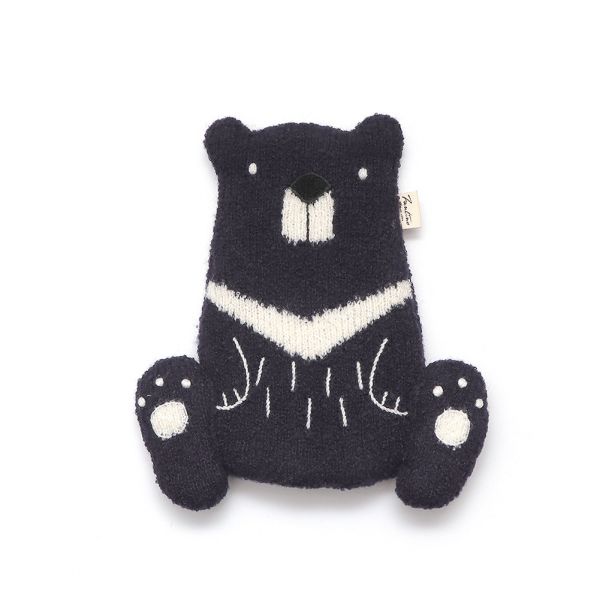 台灣黑熊羊毛針織筆袋-共5色 手工布料,台灣設計,台灣製造,花布設計,質感袋包,文創設計,刺蝟,提袋,包包,居家良品,提袋,手提包,方包,肩背包,側背包