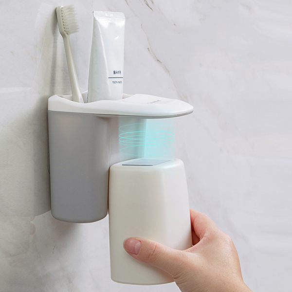 浴室磁吸單口杯 磁吸設計,拿取方便,置物格設計,便捷收納,衛浴