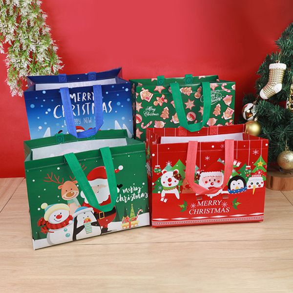 聖誕風手提禮物袋 PlayByPlay,玩生活,聖誕風手提禮物袋,聖誕節,購物袋,環保手提袋,禮物袋,大號,老人,雪人,收納袋,收納包,派對,耶誕節
