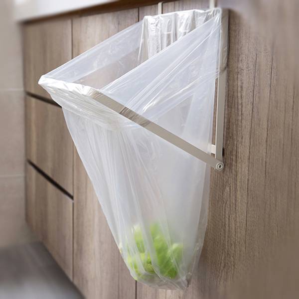櫥櫃垃圾收納架 廚房,廚餘,垃圾,丟棄,各種塑膠袋,皆適用,可伸肯縮,免釘免掛,可折起收納