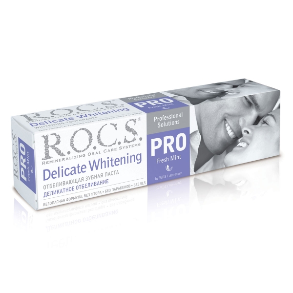 R.O.C.S. 專業深層淨白牙膏 日間清新薄荷 100ml/135g ROCS,不含氟,強化琺瑯質,溫和,天然酵素,亮白,薄荷