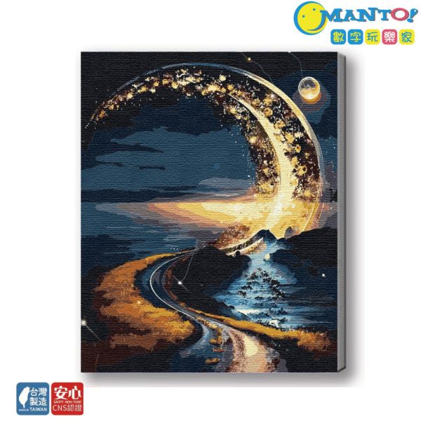 月河天際｜MANTO創意數字油畫(4050) 風景畫,數字油畫,manto,數字畫