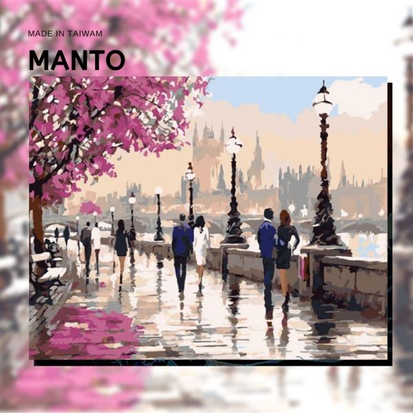 漫步巴黎｜MANTO創意數字油畫(4050) 海岸,風景畫,數字油畫,manto,數字畫