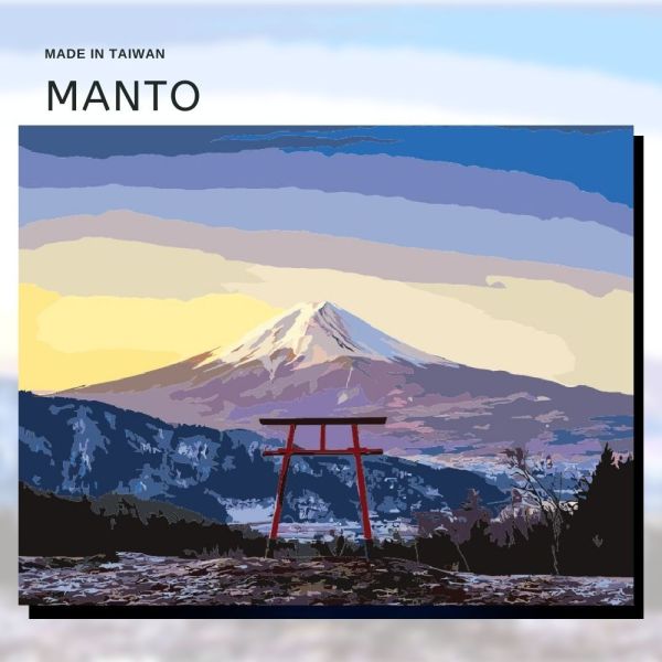 富士山鳥居｜MANTO創意數字油畫(4050) 富士山,風景畫,數字油畫,manto,數字畫